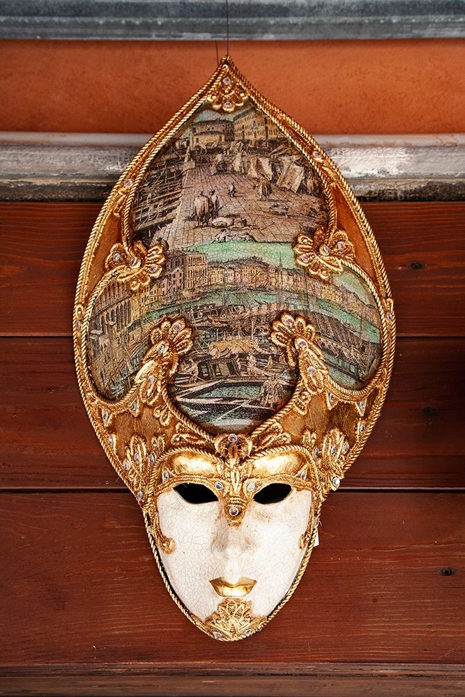 Italy-Venice Carnival mask on display art print by Jaynes Gallery for $57.95 CAD